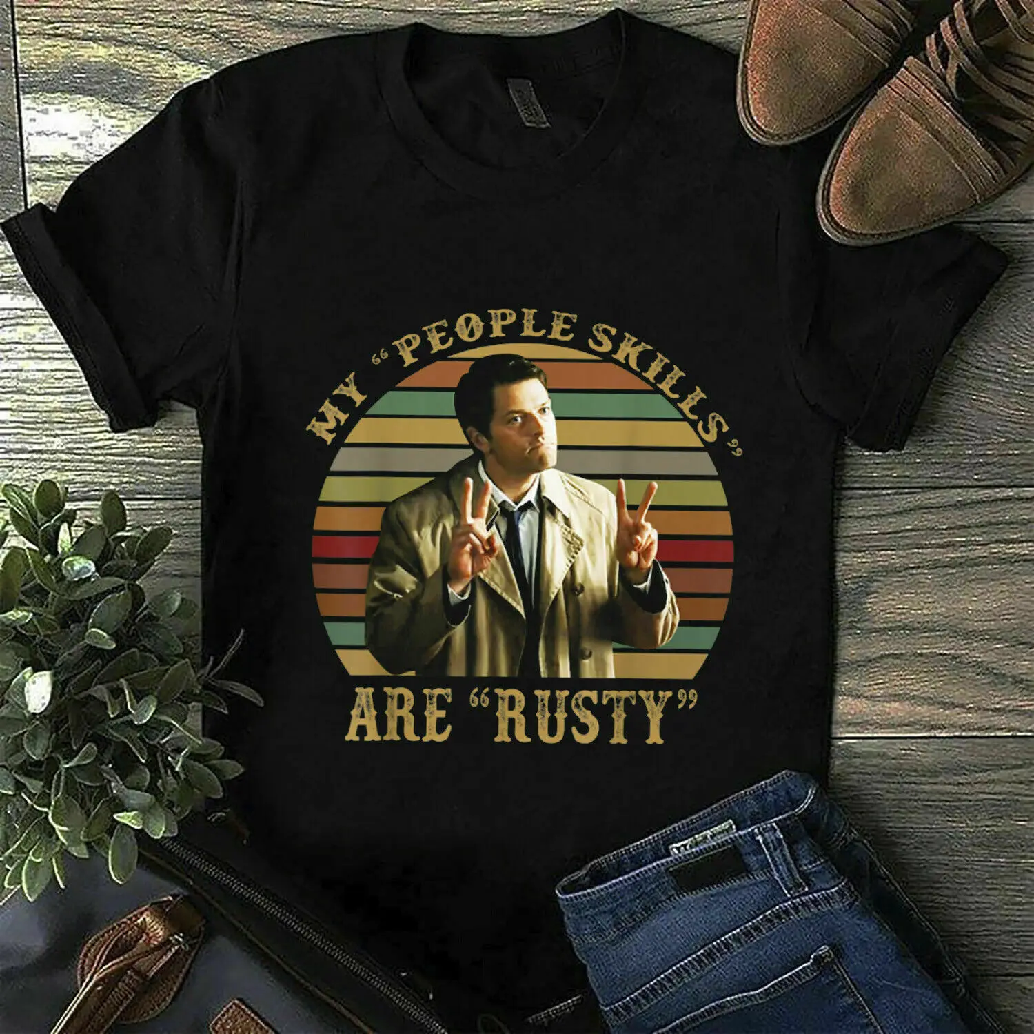 Castiel Supernatural for Man and Women T-Shirt Black Cotton Men S-3XL Men'S T Shirt 2018 Newest Summer Men Clothing Top Tee