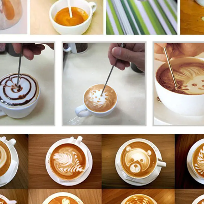 

Coffee Latte Stainless Steel Art Pen Tool Espresso Machine Cafe Kitchen Free Shipping