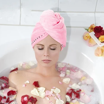 

Microfiber Hair Towel Wrap for Women, Super Absorbent Quick Dry Hair Towel/ Turban For Drying Curly, Long & Thick Hair 25x65cm
