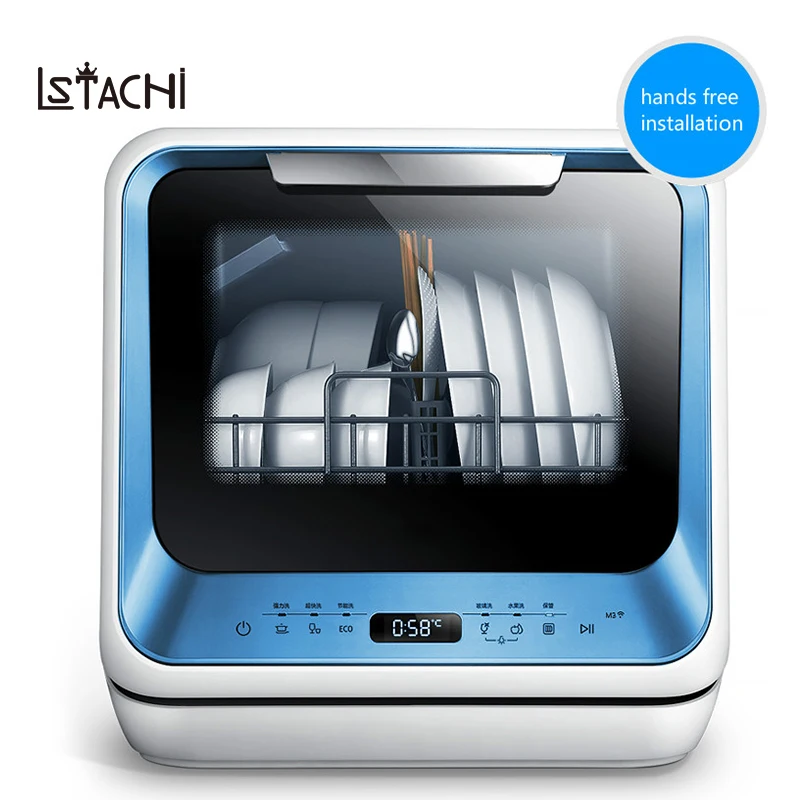 Бренд LSTACHi, стоящая мини-столешница, электрическая посудомоечная машина, ручная установка, Автоматическая Посудомоечная машина для посуды