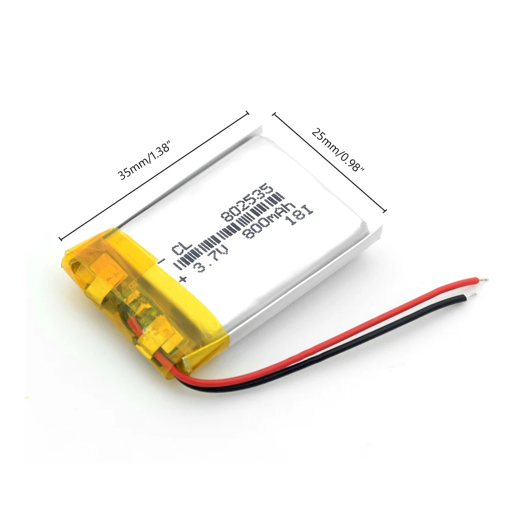 1/2/4 шт. 802540 850 мА/ч, литий Батарея 3,7 V Перезаряжаемые 40x25x8 мм литий-полимерный аккумулятор Li-po батареи с Pcb защита от избыточной зарядки