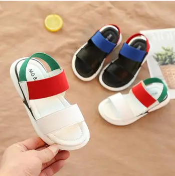

2019 new children's summer casual beach shoes girls non-slip soft bottom shoes tide Korean version of wild baby elastic sandals