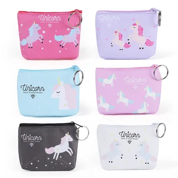 

Women Unicorn Printed Change Wallet Cute Coin Purse Portable Small Money Bag Pocket Small Zero Pouch For Card Holders Key Case
