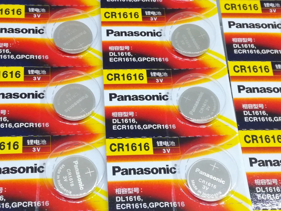

1000pcs/lot Original Battery For Panasonic CR1616 Button Cell Coin Batteries CR 1616 3V Lithium Battery DL1616 ECR1616 LM1616