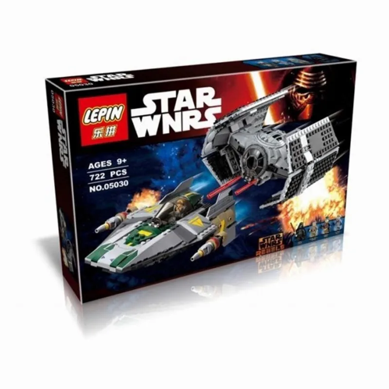 

the Star wars Vader's TIE Advanced vs A-wing 75150 the starwars tie fighter Building Blocks Educational Bricks Kids Toys