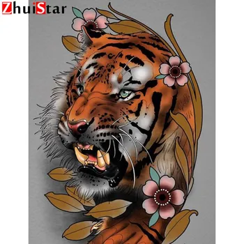 

5D DIY Diamond Painting Animal Diamond Embroidery tiger Full Square Drill Mosaic Cross Stitch Decoration Home XY1