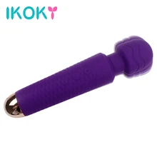 IKOKY Dildo Vibrator Massager Sex Toys for Women 25 Speed G-Spot AV Magic Wand USB Rechargeable Powerful Adult Products Silicone