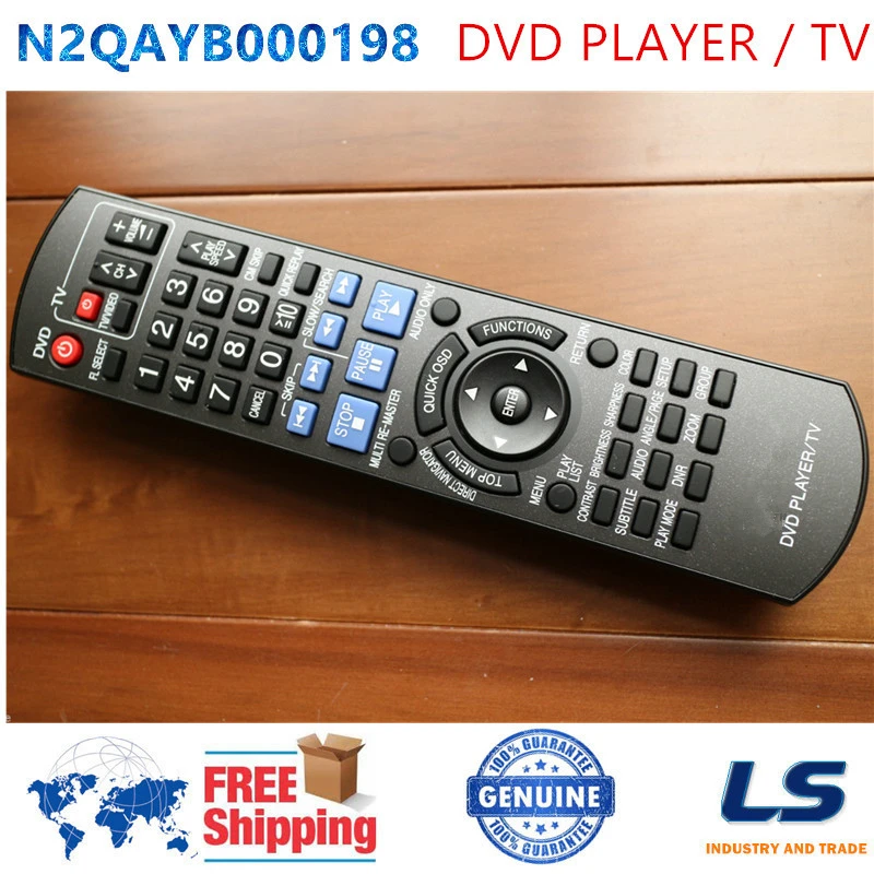 [ORIGINAL] N2QAYB000198 Remote Control FIT FOR Panasonic DVD PLAYER / TVin Remote Controls from