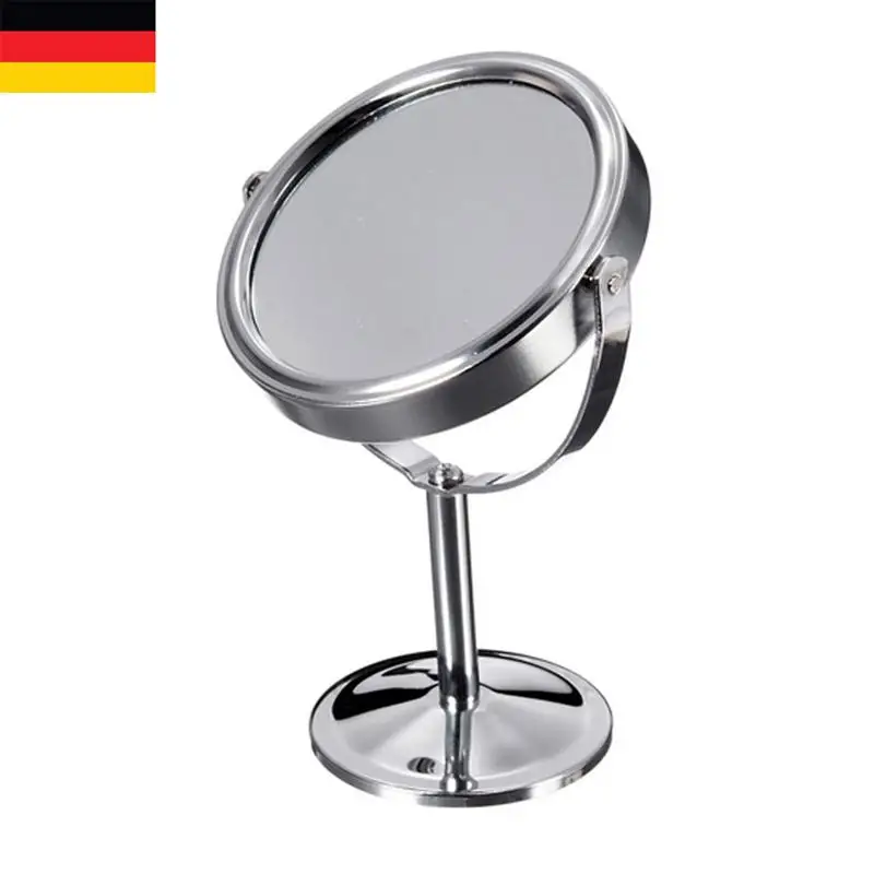 8 дюймов 1X/7X увеличительное двухстороннее настольное косметическое зеркало для макияжа с вращением на 360 градусов(серебро