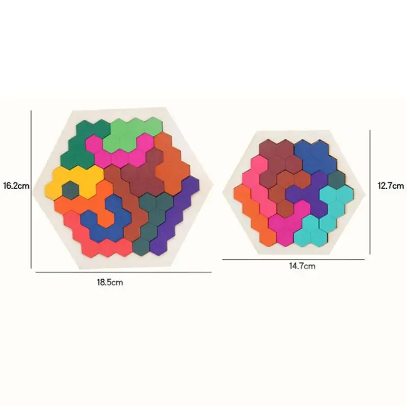 Веселые геометрические танграммы сотовые Логические Пазлы детские деревянные обучающие игры для мозга IQ Игрушки Детская настольная игрушка для обучения подарки