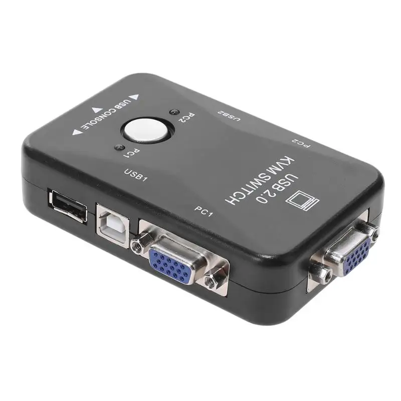 2 Порты USB 2,0 KVM коммутатор 1920*1440 VGA переключатель SVGA Splitter коробка для мышь клавиатура Монитор обмен компьютер PC