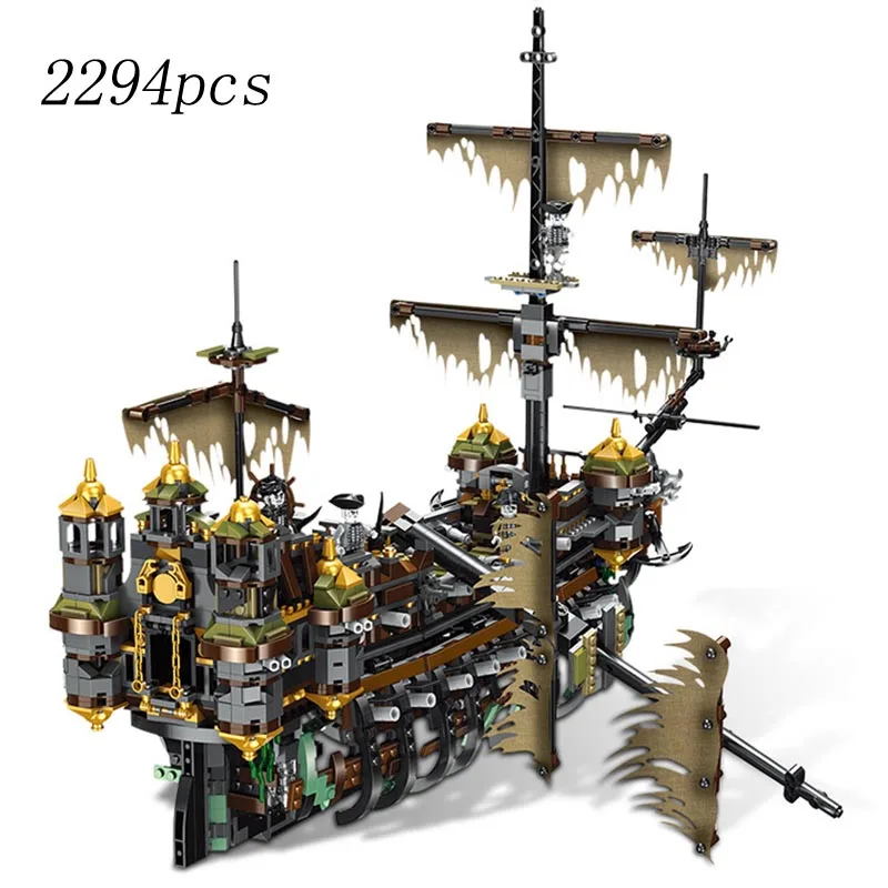 Us 777 20 Offmovies Pirate Ship Salazar Pirates Of The Caribbean The Slient Mary Set Model Legoinglys City Building Blocks Kids Gifts Toy In