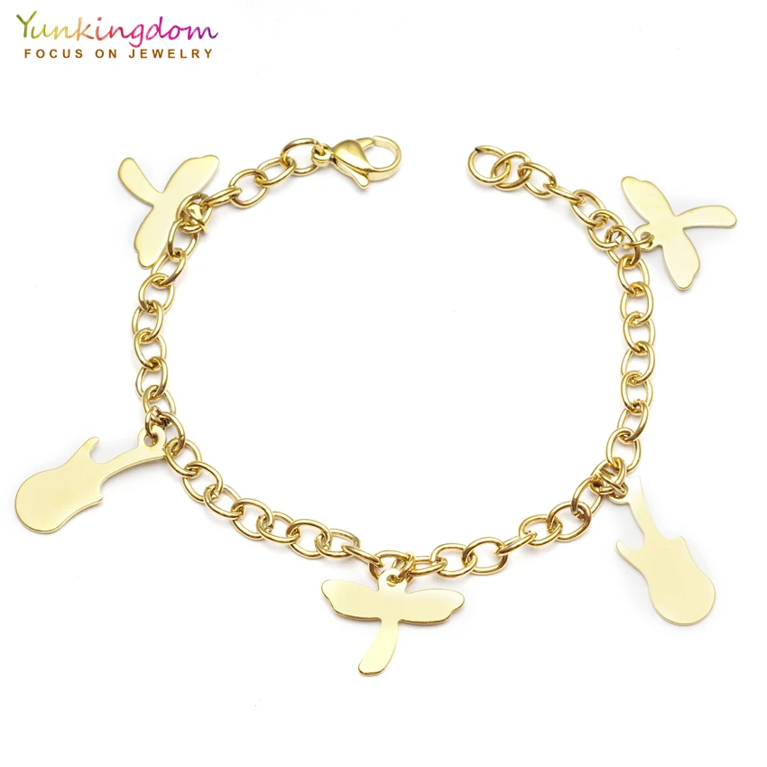 

Yunkingdom wonderful stainless steel bracelet animal link & chain bracelets for women girls charms jewelry UE0220