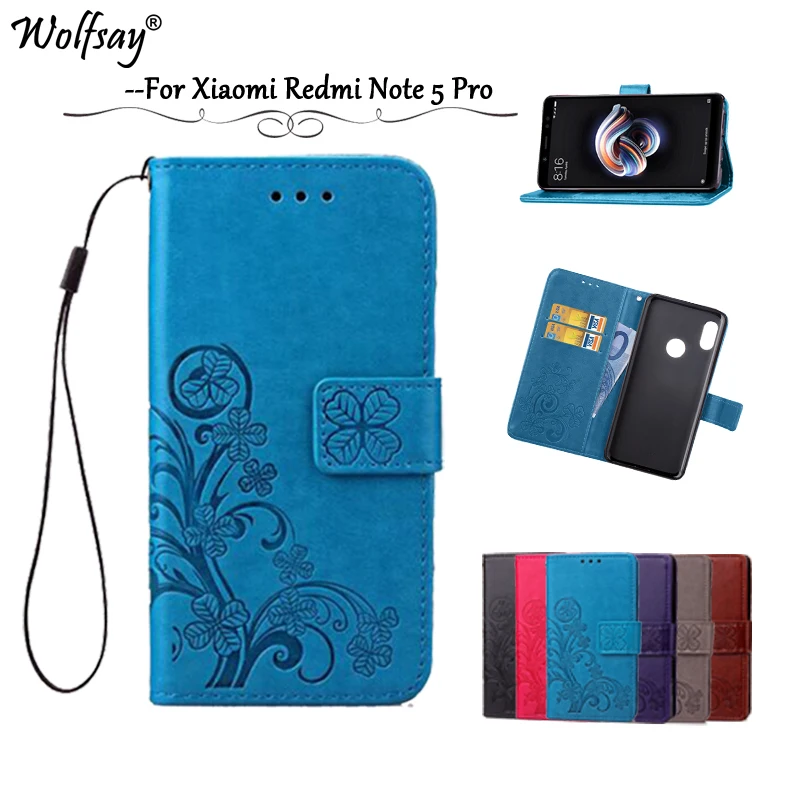 

Fundas Xiaomi Redmi Note 5 Leather Case Flip Wallet Case for Xiaomi Redmi Note 5 Pro Silicone Cover Xiaomi Redmi Note 5 Capa Bag