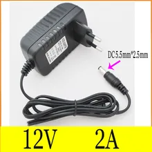 Jshej 12V2A AC 100 V-240 V адаптер преобразователя DC 12V 2A 2000mA источник питания ЕС Штекер 5,5 мм x 2,5 мм для Светодиодный CCTV