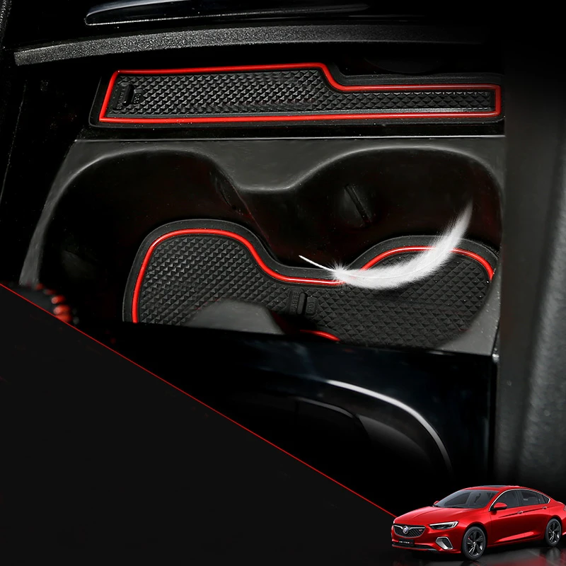 

Lsrtw2017 Silica Gel Car Interior Anti-slip Mat Door Slot Mat Water Cup Mat for Buick Regal Opel Insignia Gs 2018 2019 200