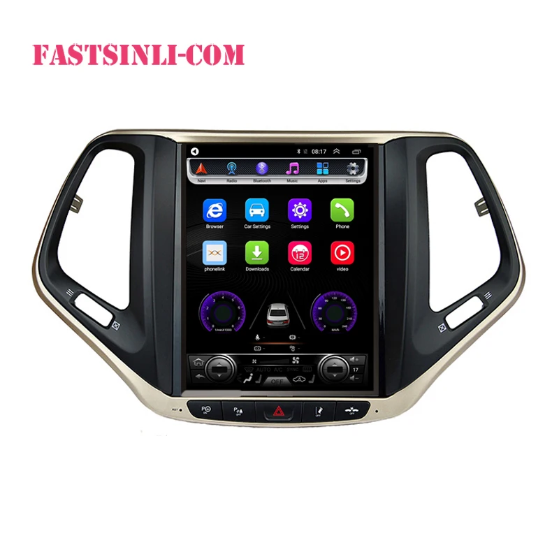 Cheap Vertical screen Android  Car DVD Multimedia Player GPS for Jeep Cherokee 2014 2015 2016 2017 audio car radio stereo navigation 2