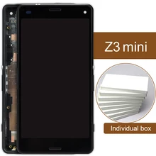 5 шт. смартфон Замена Дисплей для Sony Xperia Z3 мини ЖК-дисплей с Рамки D5833 D5803 Белый Черный Сенсорный экран сборки