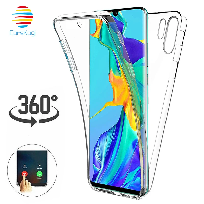 

360 Degree Full TPU Case for Huawei P Smart 2019 P20 P30 Pro Mate 20 Lite Pro Y6 2019 Y7 Pro 2019 Prime Silicone Degree Cover