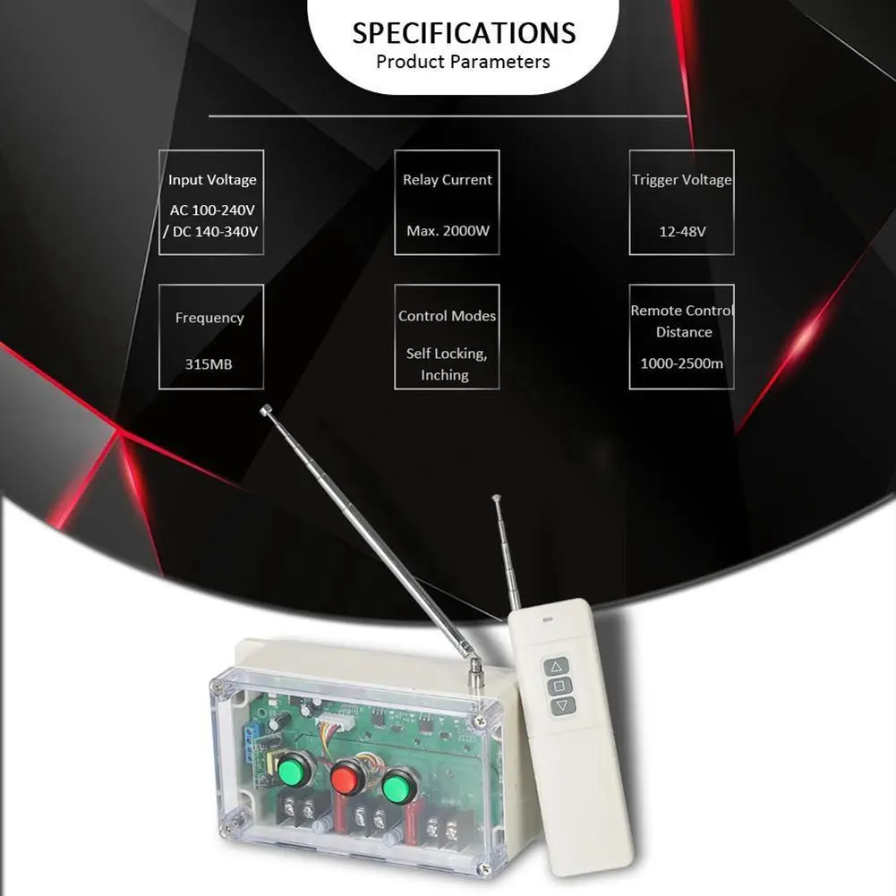 

High Power 100-240VAC / 140-340VDC Motor Controller Wireless Remote Control F0D2 Drop Shopping
