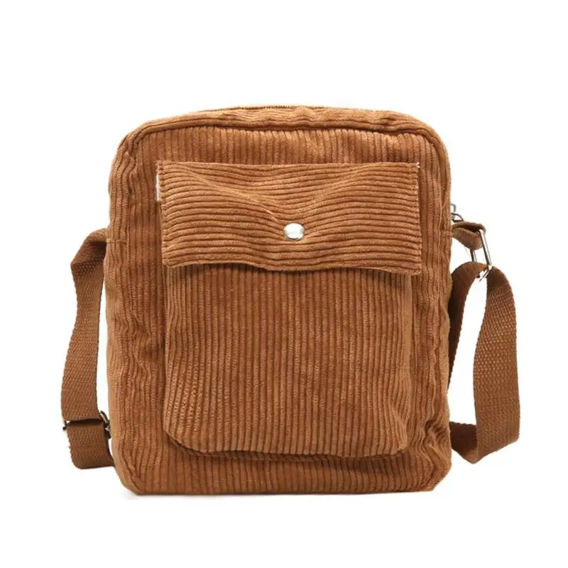 

Women Corduroy Pouch Simple Ladies Messenger Shoulder Bags Vintage Solid Female Crossbody Satchel Bag Travel School Bag bolsa