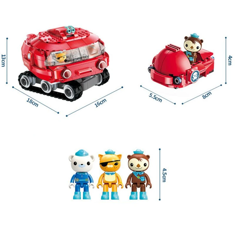 Polvo dos Desenhos Blocos de Construção do Modelo Novidades Set Criador Idéias City Octonauts Octopod Animados Define Kits Crianças Brinquedo Duplo Hot 8 Pçs - 14 Brinquedos e hobbies
