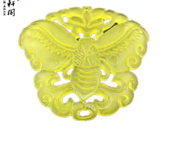 

Butterfly Pendant hollow carving Butterfly Pendant lovers pendant sweater chain female jade suit Han suit waist accessories