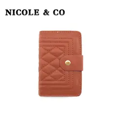 Николь & CO Мода из искусственной кожи Function28 биты визитница Бизнес держатель для карт Для мужчин Для женщин кредитные карты сумка ID