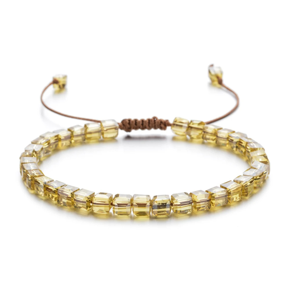 ZMZY Sparking Mixed Glass Crystal Bracelet Rainbow Style Fashion Shinning Charm Bracelets for Women Wedding Jewelry Gift
