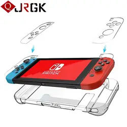 JRGK ультра тонкий прозрачный защитный чехол для переключателя Joy-Con контроллер задняя крышка ПК против царапин пылезащитный Защитный