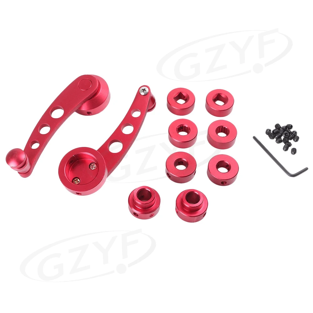 Manual Window Glass Lift / Door Lock/Open Crank Handle Knobs Assembly For For Universal Automobile Car Accessories Aluminum