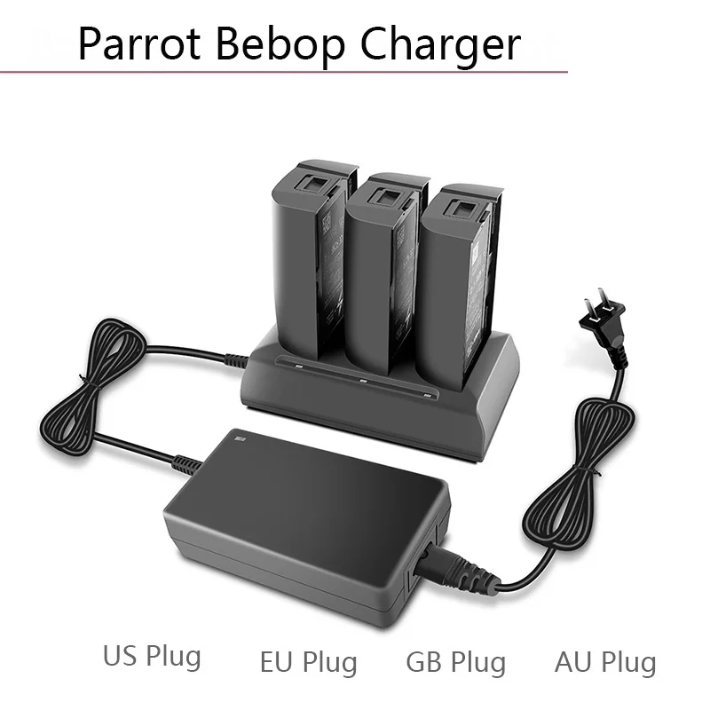 

3 In 1 Battery Charger for Parrot Bebop 2.0 Camera Multi Parallel Bebop Fast Intelligent Charging Hub Adapter Drone Accessories