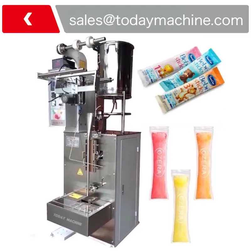 

110V, 120V, 220V, 240V. - 50Hz, 60Hz.CE flowability liquid stick packing machine for Ice pop/jelly/Liquid soft