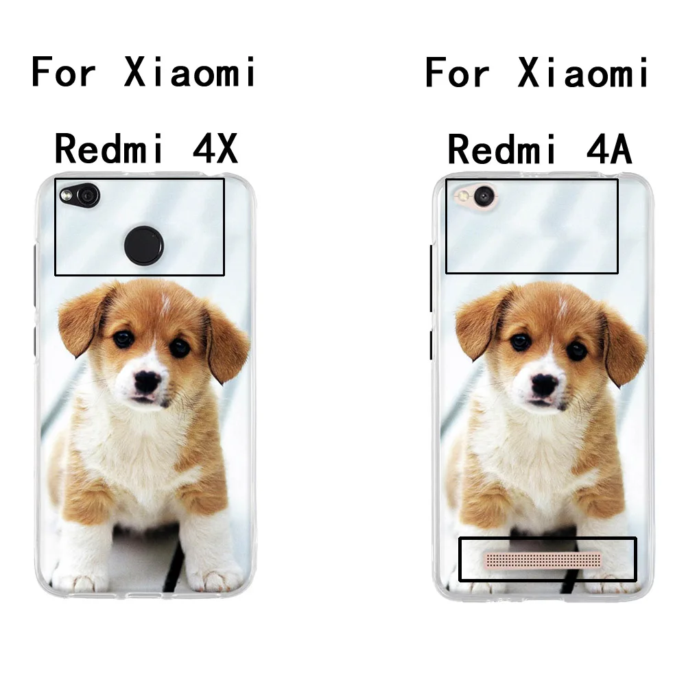 Чехол для Xiaomi Redmi 4A 4x мягкий силиконовый чехол задняя крышка 3D милые сумки с