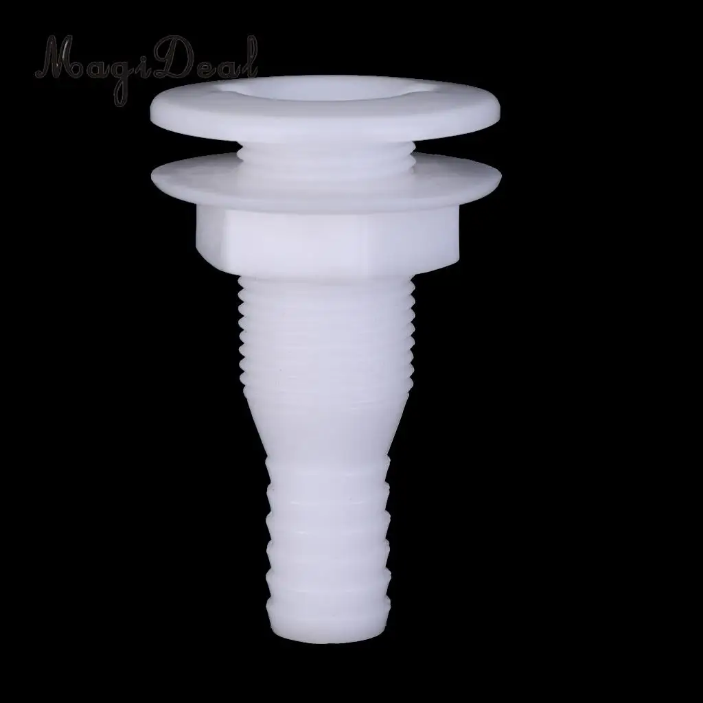 MagiDeal 1Pc Durable Plastic Boat Marine Straight Thru-Hull Bilge Pump & Aerator Hose Fitting for Rowing Boat Yacht Acce 3 Sizes