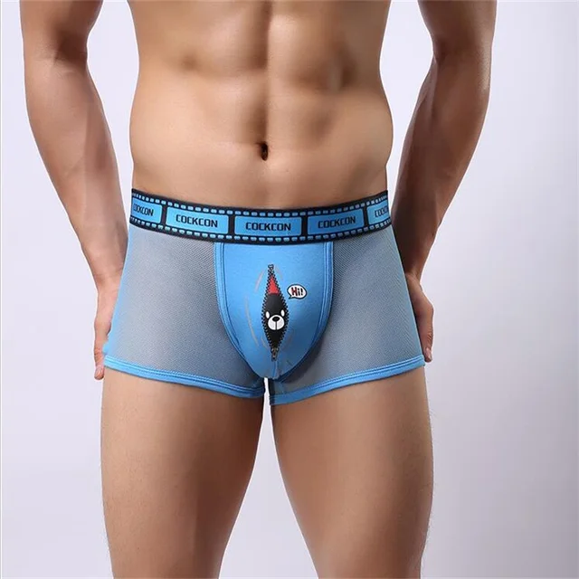 Hommes Sous Vêtements Boxer Transparent Sexy Sous Vêtements Boxers