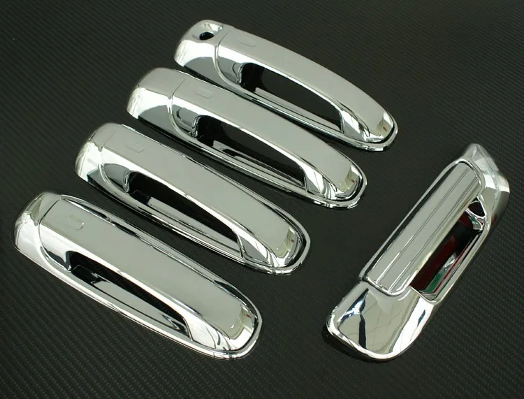 

XYIVYG 2002 - 2008 For DODGE RAM TRIPLE CHROME 4 DOOR HANDLE W/O PSG Keyhole & TAILGATE COVER