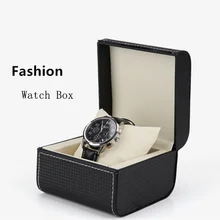 Модная Кожаная Коробка для часов, черный цвет, люксовый бренд, мужские часы, Подарочная коробка, топ, женские персональные часы, коробка для хранения A075