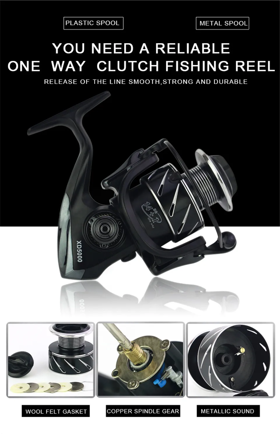 G-relação de Alta Dobrável de Metal Roda de Carretel de Pesca de Água Molinete de Pesca Velocidade Spinning Pesca Reels 1 Roqueiro Doce Isca Carpa 5.0: 7 High Quality Esporte e Lazer