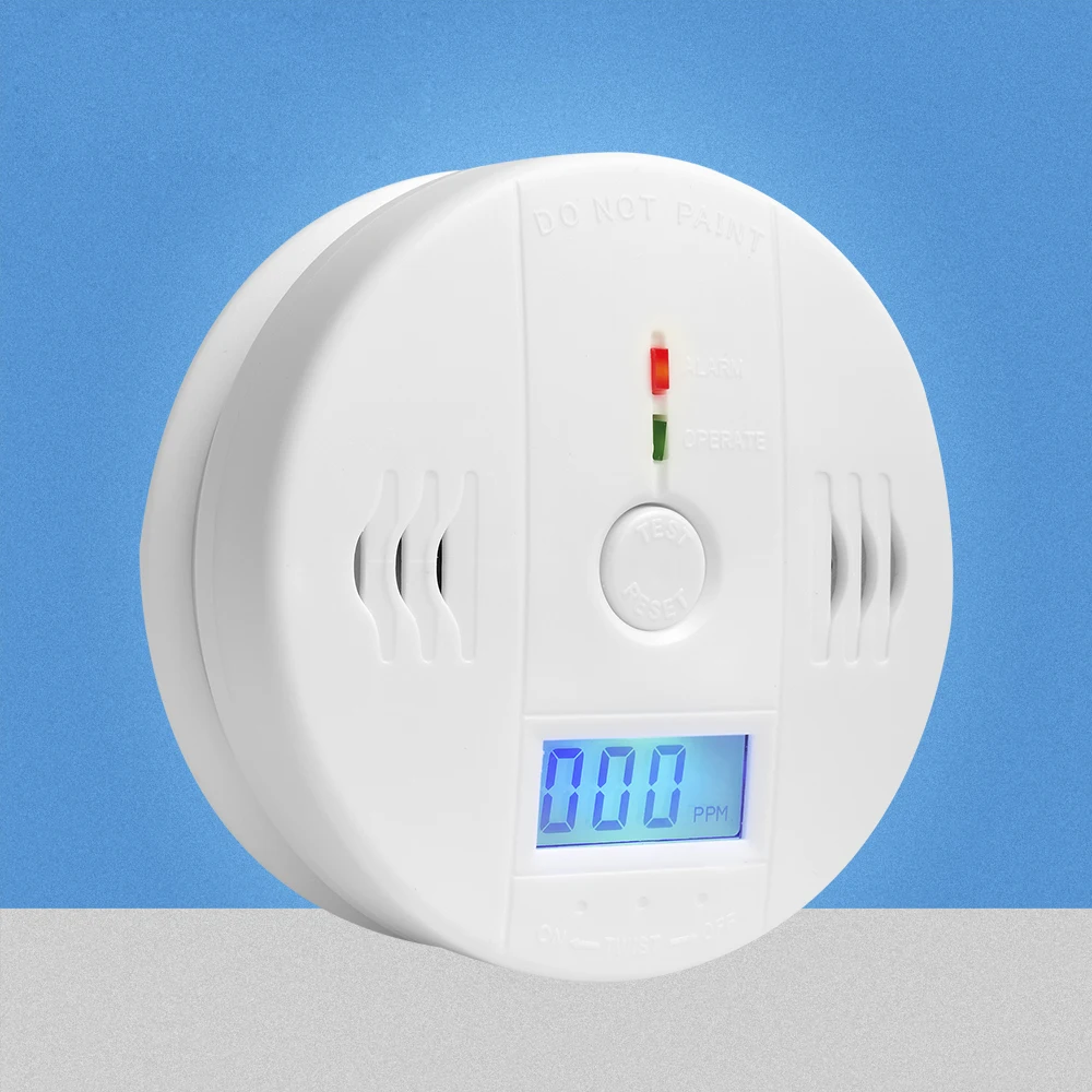 

85dB Warning High Sensitive LCD Photoelectric Independent CO Gas Sensor Carbon Monoxide Poisoning Alarm Detector For