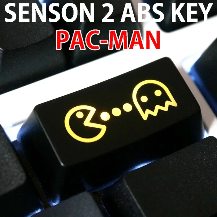 Новинка блеск через брелки ABS травленые, pac man Pacman черная пользовательская механическая подсветка клавиатуры oem профиль backspace - Цвет: Pacman Black x1