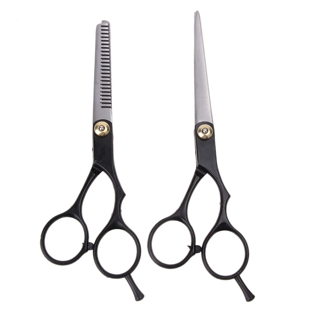 2pcs Barber Hair Cutting Thinning Scissors Shears Hair Cutting Thinning Shears Stainless steel Scissors Set Salon Professional 10