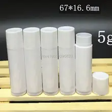5 г пустые белые трубки для блеска для губ, 5 г бальзам для губ, бутылочки для крема для губ, 5 мл туба для губной помады, бальзам для губ палочка трубка, 100 шт./партия