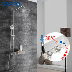GAPPO Душевые системы Термостатический смеситель для ванны латунь и нержавеющая сталь осадков набор для душа смесителя термостатный