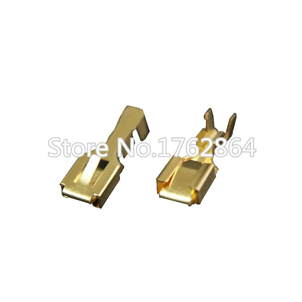 100 PCS Car connector 6.3 plug thick connector socket copper female terminal DJ621 B6.3in