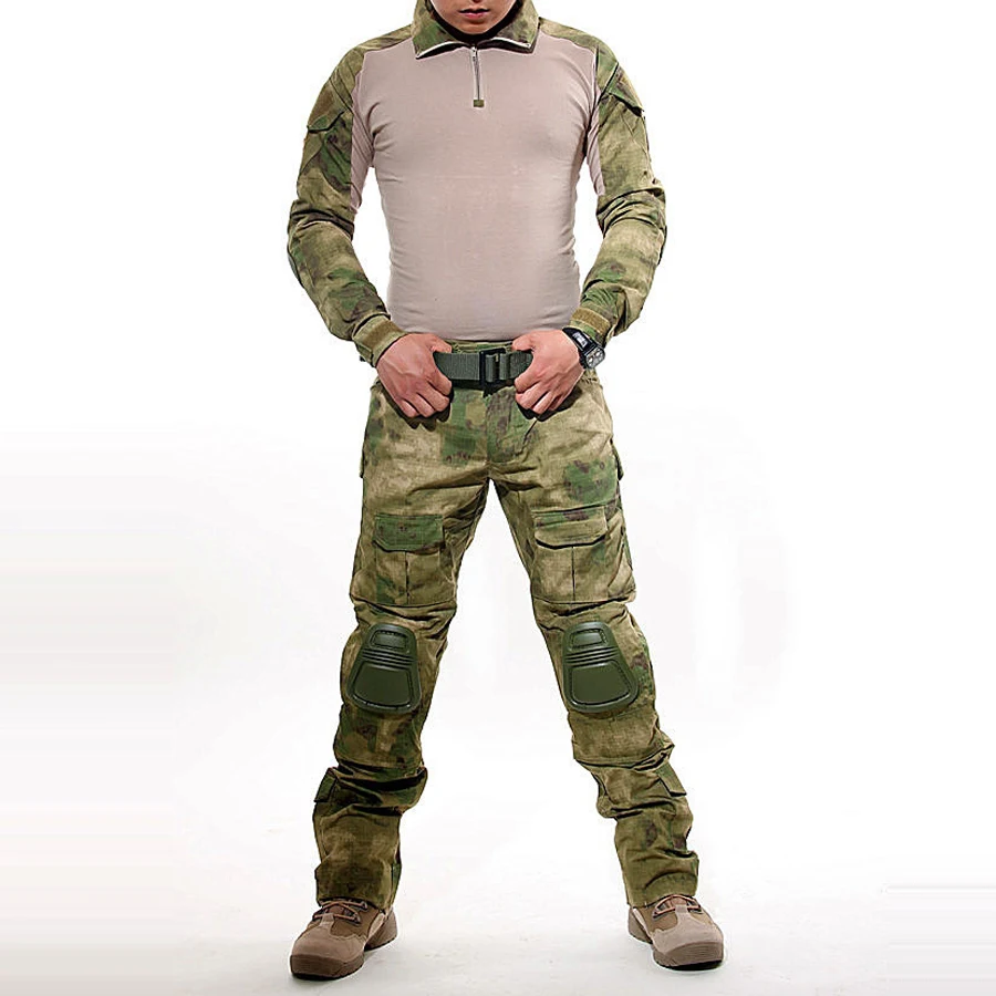 Тактические камуфляжные брюки карго для страйкбола с наколенниками|clothing