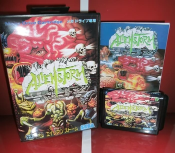 

Alien Storm - MD Game Cartridge Japan Cover with box and manual For Sega Megadrive Genesis Video Game Console 16 bit MD card