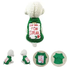 Одежда для домашних животных, Рождественская Одежда для собак, полиэстер, футболка, костюм для щенка, одежда для маленьких собак, прямая покупка