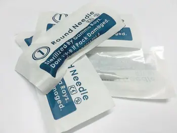 

Fresshipping 50Pcs/Lot 1RL Permanent Makeup Tattoo Eyebrow Needle Permanent Makeup Liberty Machine Needle