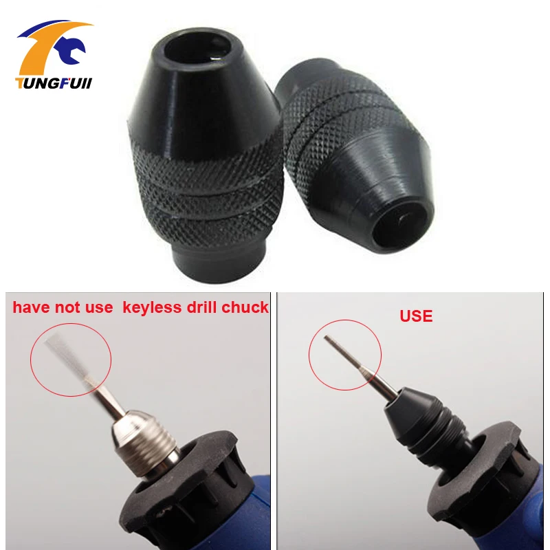 

mini drill chucks keyless drill chuck for dremel Rotary Tools dremel Accessories 0.4-3.2mm small drill chuck for flexible shaft
